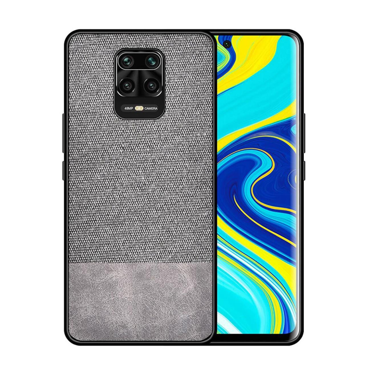 Microcase Xiaomi Redmi Note 10 Lite Fabrik Serisi Kumaş Desen Kılıf - Gri