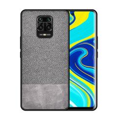 Microcase Xiaomi Redmi Note 10 Lite Fabrik Serisi Kumaş Desen Kılıf - Gri