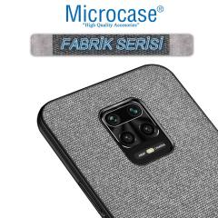 Microcase Xiaomi Redmi Note 10 Lite Fabrik Serisi Kumaş Desen Kılıf - Gri