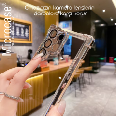 Microcase Samsung S23 Ultra Plating Serisi Kamera ve Köşe Korumalı Silikon Kılıf - AL5036