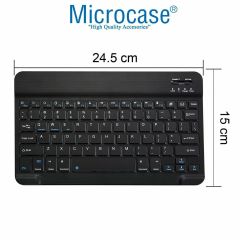Microcase Samsung Galaxy Tab A9 SM-X110 8.7 inch Tablet   Tablet Çanta + Bluetooth Klavye + Mouse + Tablet Standı - AL8112