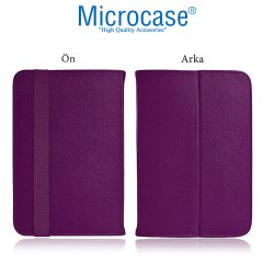 Microcase iPad Mini 4 Delüx Serisi Universal Standlı Deri Kılıf - Mor