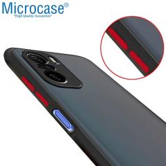 Microcase Xiaomi Redmi K40 London Serisi Darbeye Dayanıklı Kılıf - Buzlu Siyah