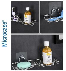 Microcase Güçlü Plastik  Yapışkanlı  Suya Dayanıklı  Banyo Mutfak Eşya Taşıma Raf Askısı 3 Adet -Şeffaf AL4269