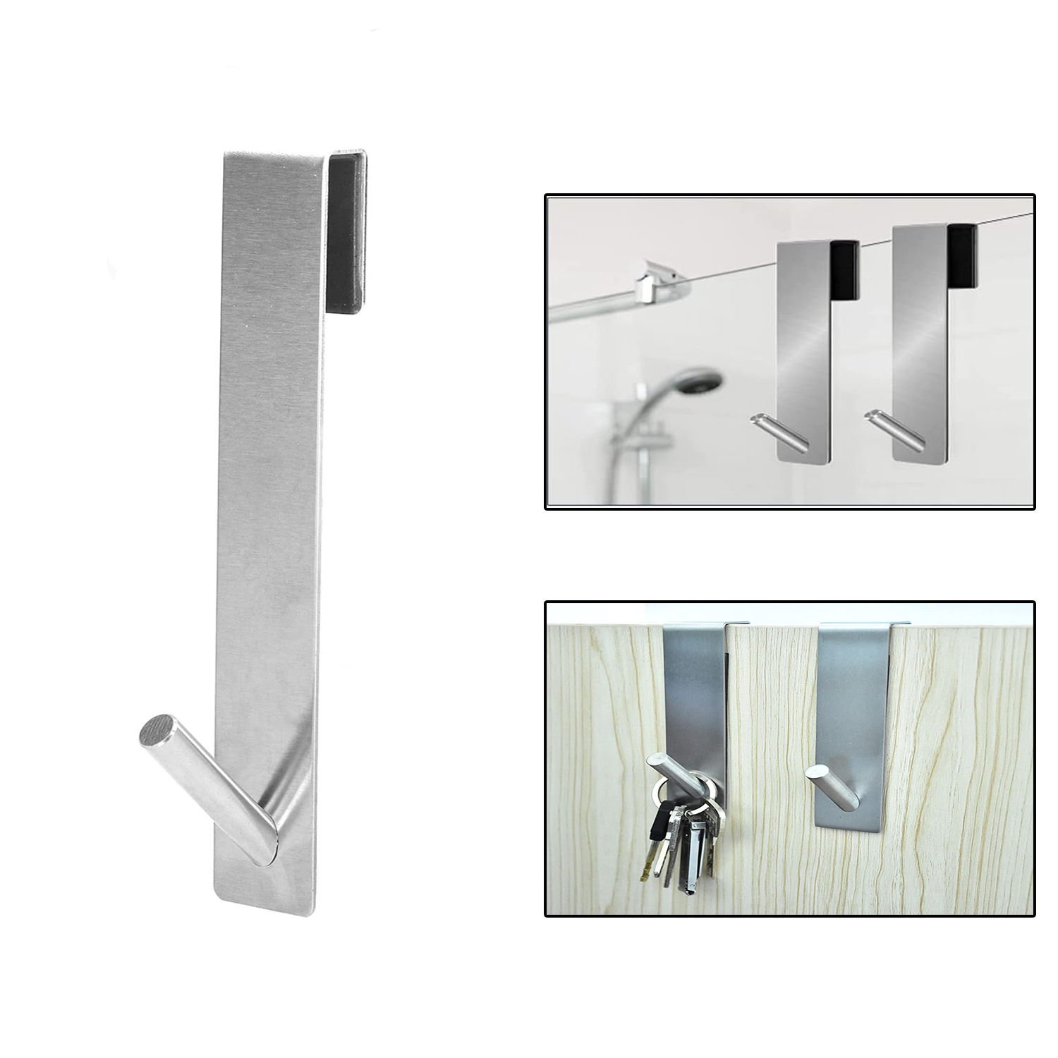 Microcase  Taşınabilir  Paslanmaz Çelik Metal Banyo Duşakabin Mutfak vb. Alanlar için Dikey Askılık-AL4836 1 Adet