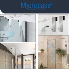 Microcase  Taşınabilir  Paslanmaz Çelik Metal Banyo Duşakabin Mutfak vb. Alanlar için Dikey Askılık-AL4836 1 Adet