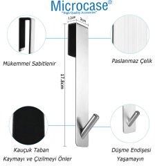 Microcase  Taşınabilir  Paslanmaz Çelik Metal Banyo Duşakabin Mutfak vb. Alanlar için Dikey Askılık-AL4836 1 Adet