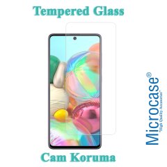 Microcase Samsung Galaxy A71 Alfa Armor Standlı Perfect Koruma Kılıf Siyah + Tempered Glass Cam