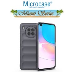 Microcase Huawei Nova 8i Miami Serisi Darbeye Dayanıklı Silikon Kılıf - Koyu Gri