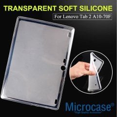 Microcase Lenovo Tab 2 A10-70 Tablet Silikon Tpu Soft Kılıf +Nano