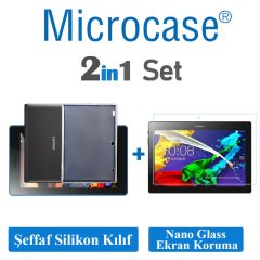 Microcase Lenovo Tab 2 A10-70 Tablet Silikon Tpu Soft Kılıf +Nano
