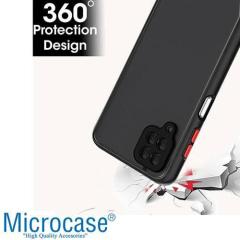 Microcase Samsung Galaxy M22 4G London Serisi Darbeye Dayanıklı Kılıf - Buzlu Siyah