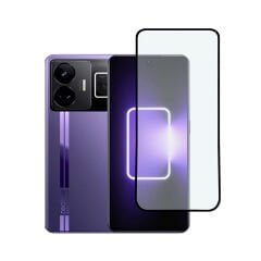 Microcase Realme GT3 - GT Neo 5 Tam Kaplayan Çerçeveli Tempered Ekran Koruyucu - Siyah AL3276