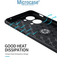 Microcase OnePlus Nord 2T Focus Serisi Yüzük Standlı Silikon Kılıf - Siyah