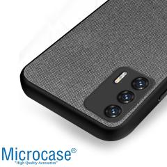 Microcase Realme GT 5G Fabrik Serisi Kumaş Desen Kılıf - Gri