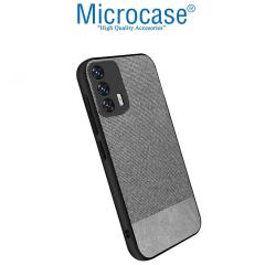 Microcase Realme GT 5G Fabrik Serisi Kumaş Desen Kılıf - Gri