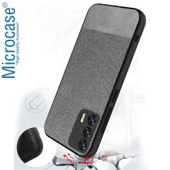 Microcase Realme GT 5G Fabrik Serisi Kumaş Desen Kılıf - Gri