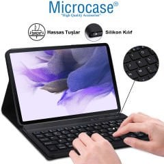 Microcase Samsung Galaxy Tab S7 FE SM-T733 12.4 inch Tablet Bluetooth Klavyeli Standlı Kılıf - BKK4