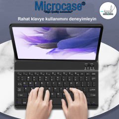 Microcase Samsung Galaxy Tab S7 FE SM-T733 12.4 inch Tablet Bluetooth Klavyeli Standlı Kılıf - BKK4