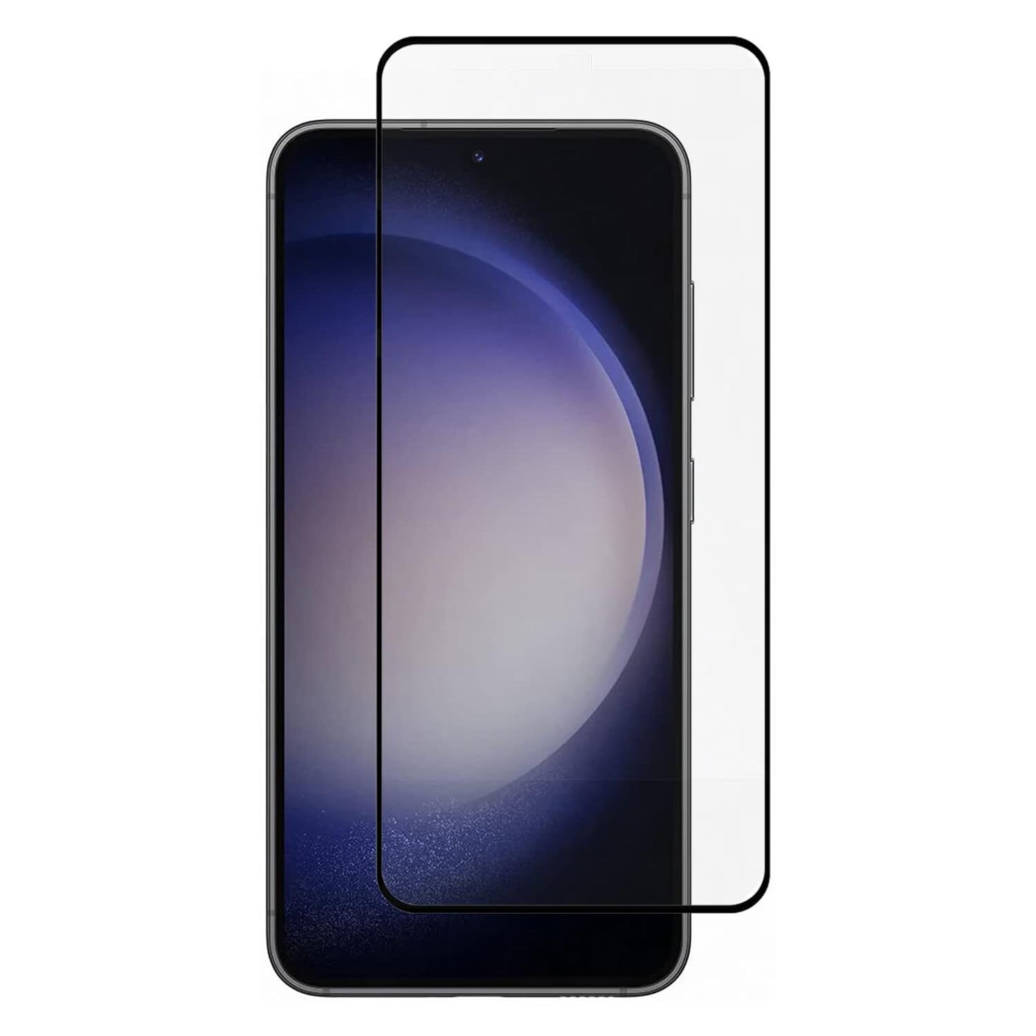 Microcase Samsung Galaxy S23 FE Tam Kaplayan Çerçeveli Tempered Ekran Koruyucu - Siyah AL3276