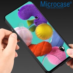 Microcase Samsung Galaxy S10 Lite - A91 - M80S Fabrik Serisi Kumaş ve Deri Desen Kılıf - Siyah