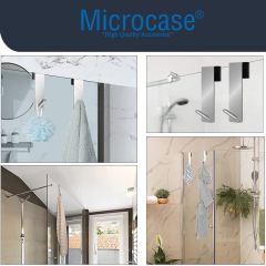 Microcase   Taşınabilir  Paslanmaz Çelik Metal Banyo Duşakabin Mutfak vb. Alanlar için Dikey Askılık-AL4836 2 Adet