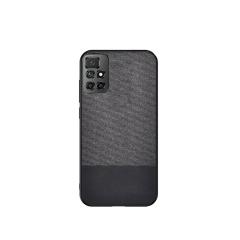 Microcase Xiaomi Redmi Note 11 4G Fabrik Serisi Kumaş Desen Kılıf - Siyah