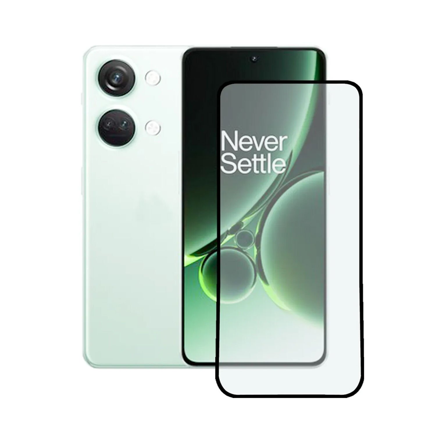 Microcase OnePlus Nord 3 5G Tam Kaplayan Çerçeveli Tempered Ekran Koruyucu - Siyah AL3276