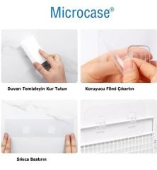 Microcase Güçlü Plastik  Yapışkanlı  Suya Dayanıklı  Çift Başlı  Banyo Mutfak Eşya Taşıma Raf Askılığı 2 Adet -Şeffaf AL4270