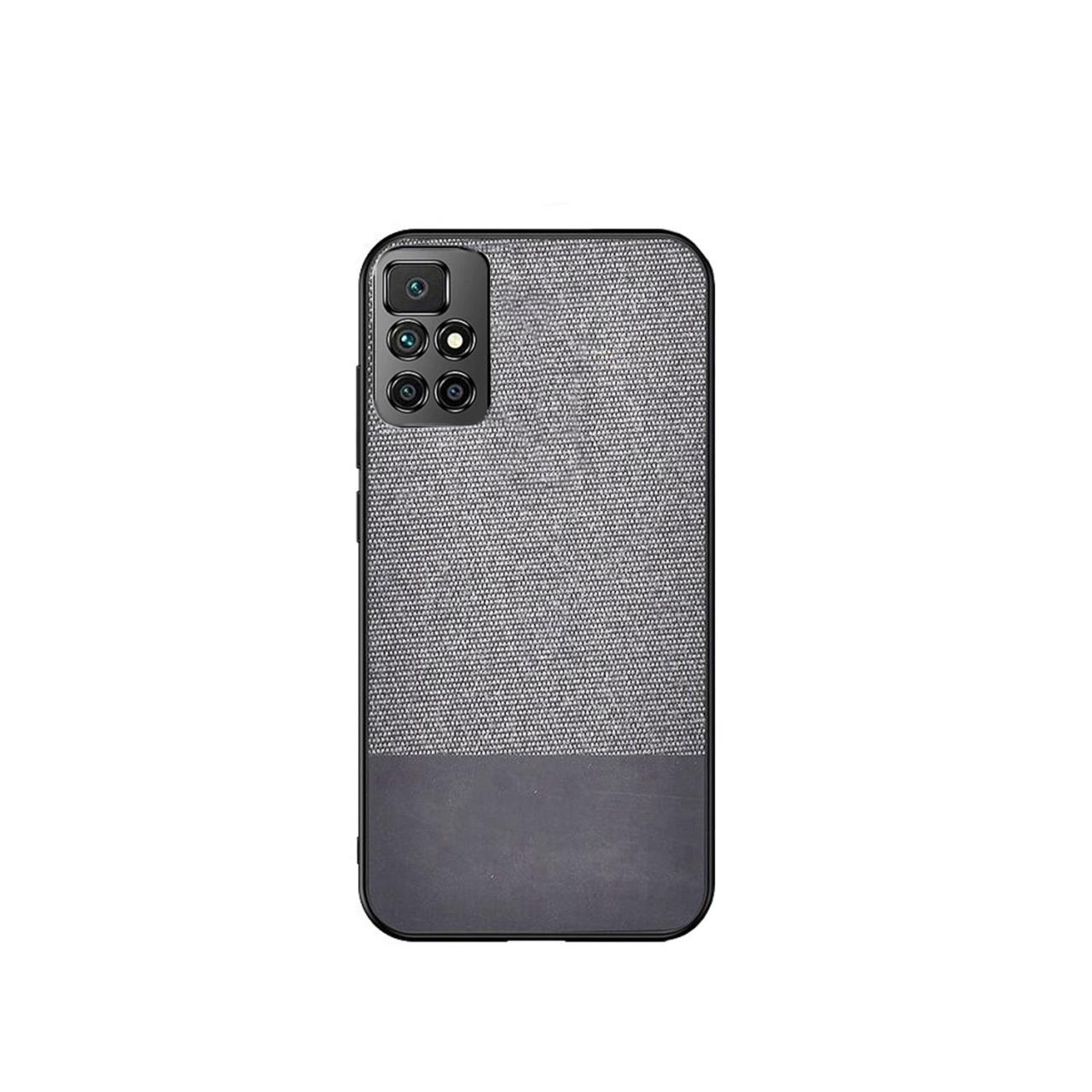 Microcase Xiaomi Redmi Note 11 4G Fabrik Serisi Kumaş Desen Kılıf - Gri