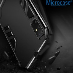Microcase Samsung Galaxy Note 20 Ultra Alfa Armor Standlı Perfect Koruma Kılıf - Siyah