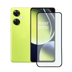 Microcase OnePlus Nord CE 3 Lite Tam Kaplayan Çerçeveli Tempered Ekran Koruyucu - Siyah AL3276