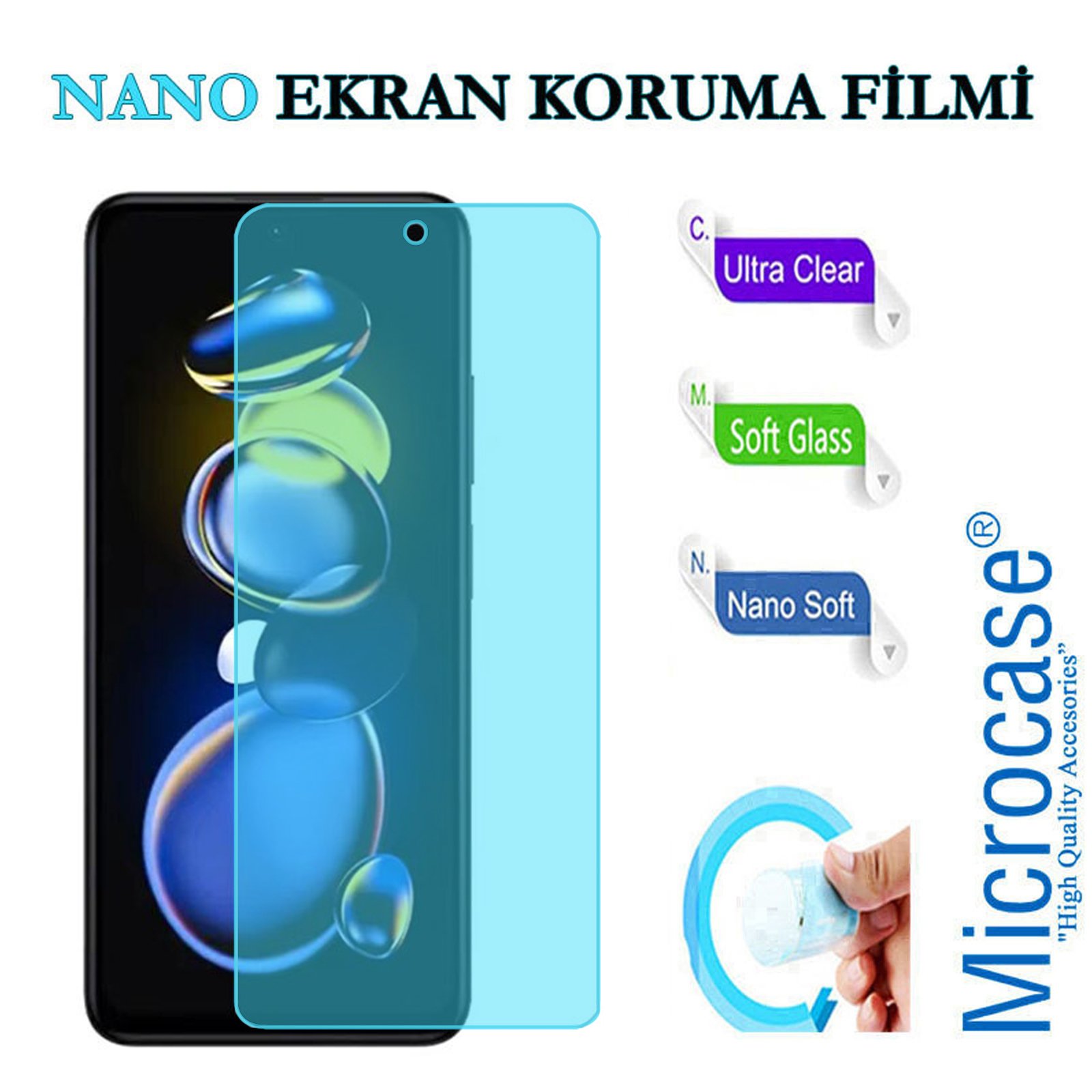 Microcase Xiaomi Redmi Note 11T Pro Plus Nano Esnek Ekran Koruma Filmi