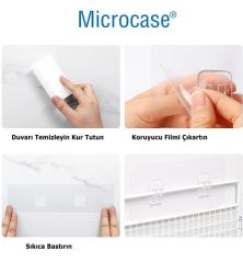 Microcase Güçlü Plastik  Yapışkanlı  Suya Dayanıklı  Çift Başlı  Banyo Mutfak Eşya Taşıma Raf Askılığı 5 Adet -Şeffaf AL4270
