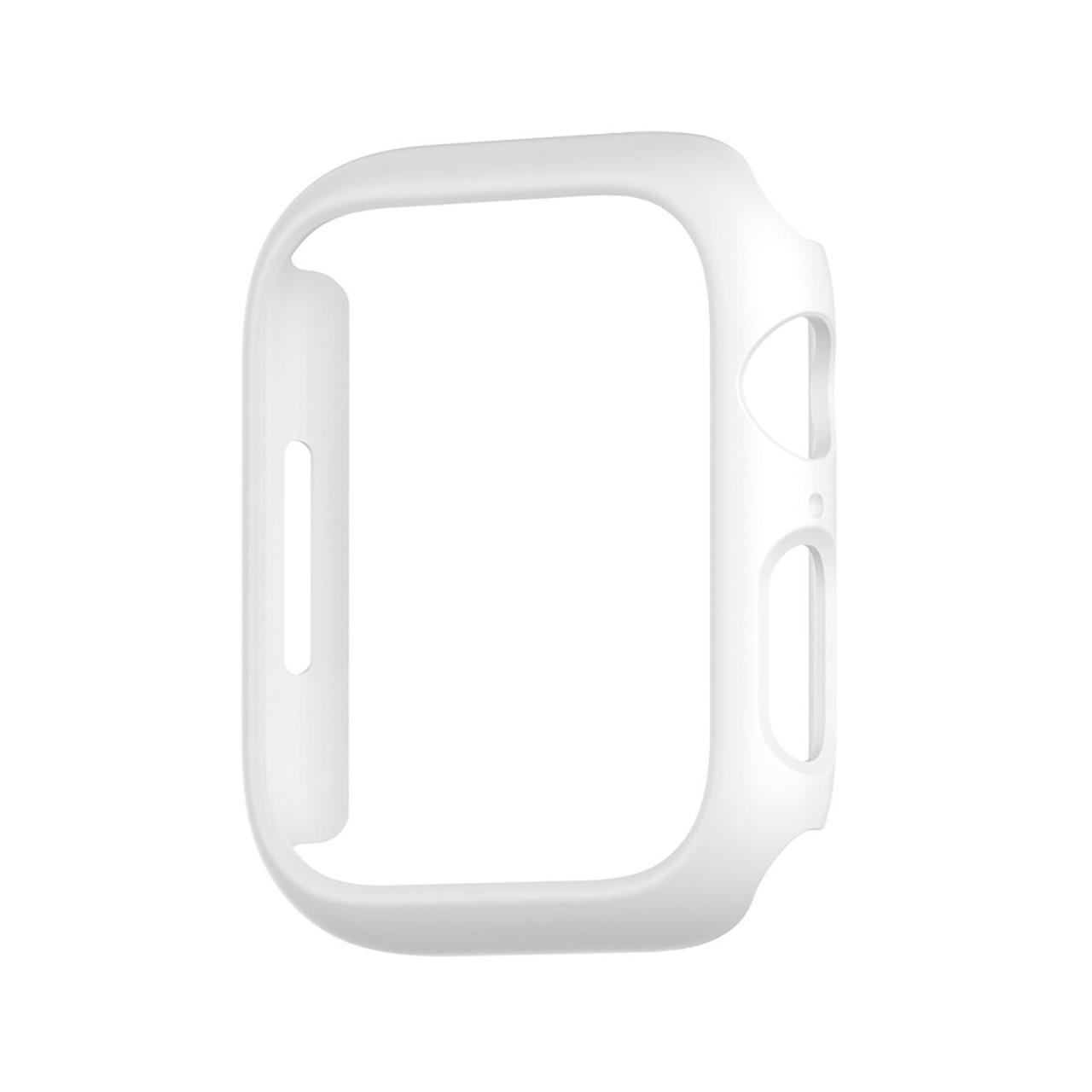 Microcase Apple Watch 7 45 mm Önü Açık Sert Plastik Kılıf - Beyaz KN03