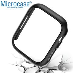 Microcase Apple Watch 7 45 mm Önü Açık Sert Plastik Kılıf - Beyaz KN03