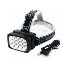 Microcase Süper Parlak 12 Ledli Şarj Edilebilir Oynar Başlıklı Kafa Lambası-AL3937
