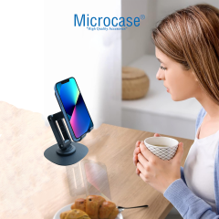 Microcase S118 360 Dönerli Universal Katlanabilir Masaüstü Sert Plastik Telefon Tutucu Stand - AL4321