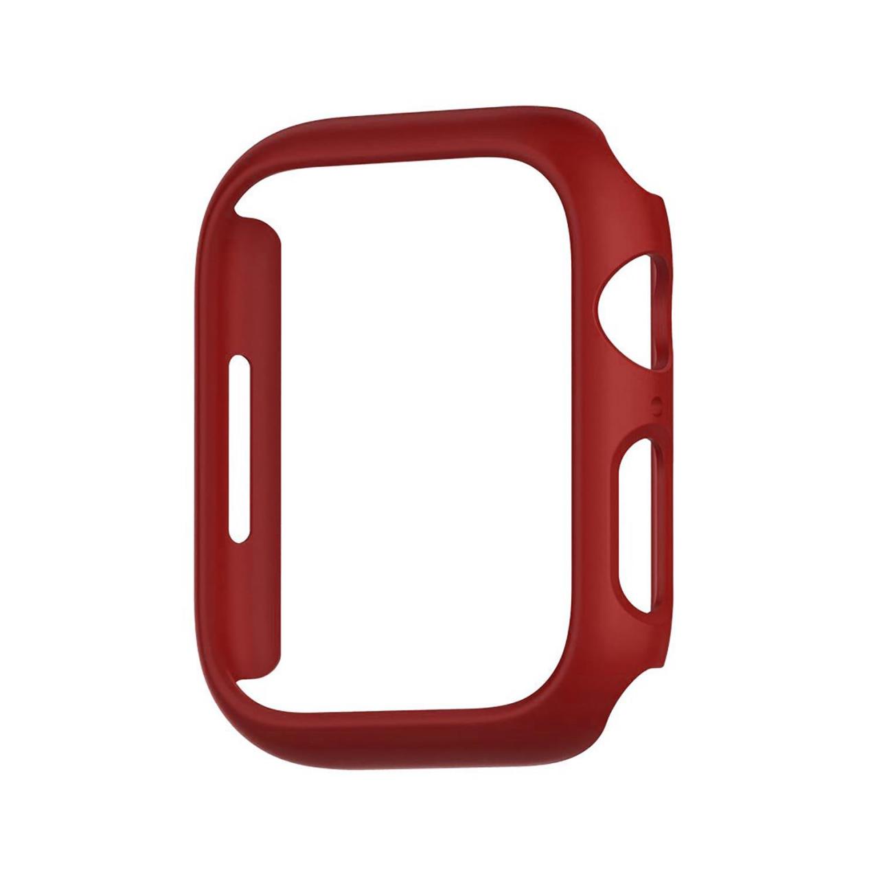 Microcase Apple Watch 7 45 mm Önü Açık Sert Plastik Kılıf - Bordo KN03