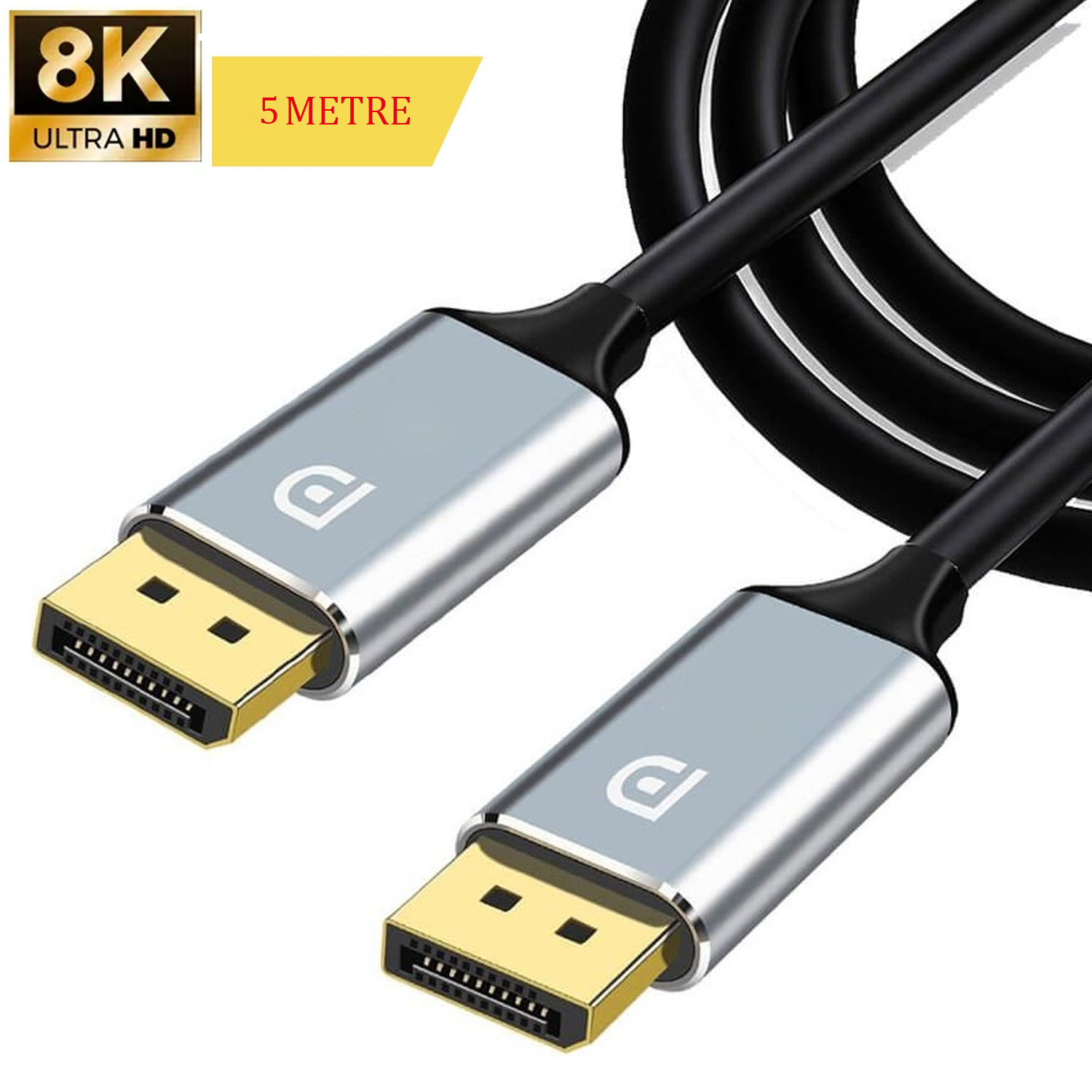Microcase 8K 240HZ Alüminyum Başlık Displayport To Displayport KABLO 5 Metre - AL5081