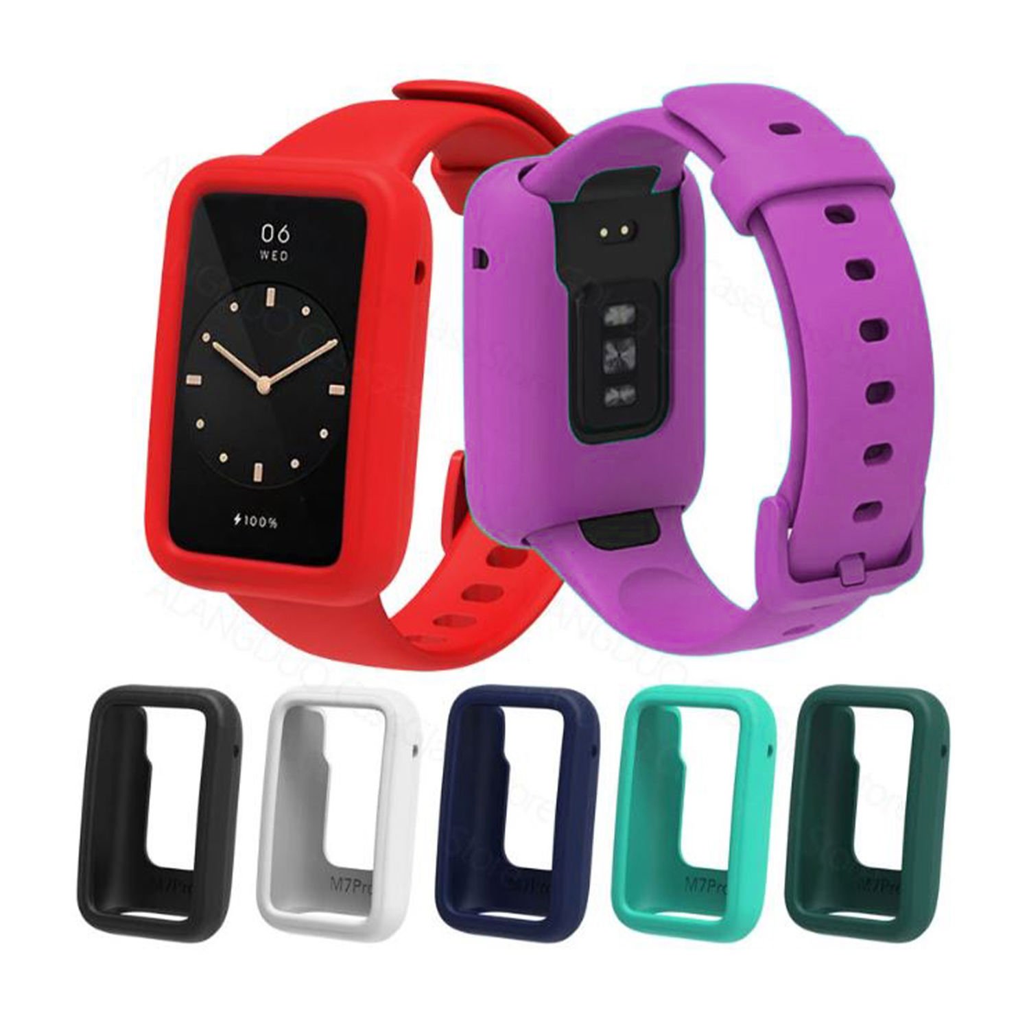 Microcase Xiaomi Mi Band 7 Pro Önü Açık Mat Silikon Kılıf - AL3172