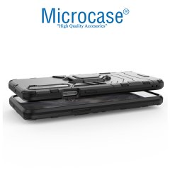 Microcase OnePlus Nord Batman Serisi Yüzük Standlı Armor Kılıf - Siyah