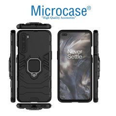 Microcase OnePlus Nord Batman Serisi Yüzük Standlı Armor Kılıf - Siyah