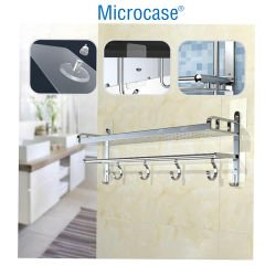 Microcase Güçlü Plastik  Yapışkanlı  6mm Hanger Vidalı Eşya Ürün  Raf Tutucu  Askılık 1 Adet -Şeffaf AL4263