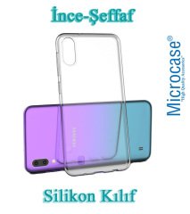 Samsung Galaxy M10 0.2 mm İnce Silikon Kılıf + Tam Kaplayan Cam
