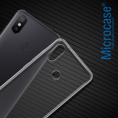 Xiaomi Mi A2-6X İnce 0.2 mm Soft Silikon Kılıf + Tempered Cam