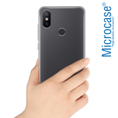 Xiaomi Mi A2-6X İnce 0.2 mm Soft Silikon Kılıf + Tempered Cam