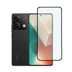 Microcase Xiaomi Redmi Note 13 5G / Note 13 Pro 5G Global Tam Kaplayan Çerçeveli Tempered Ekran Koruyucu - Siyah AL3276