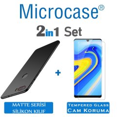 Microcase ZTE Nubia Z18 Matte Serisi Silikon Kılıf Siyah + CAM