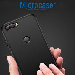 Microcase ZTE Nubia Z18 Matte Serisi Silikon Kılıf Siyah + CAM